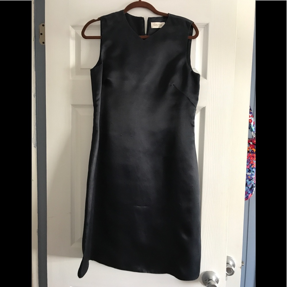 Black satin Calvin Klein dress size 12